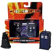 Doctor Who Black Dalek & TARDIS Mini Die-Cast Figures